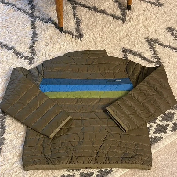 Cotopaxi Kids Puffer Jacket - Olive and Blue